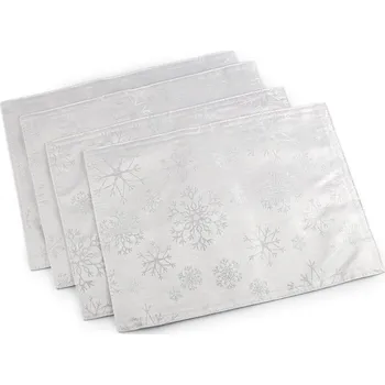 prostírání Stoklasa 620258 vánoční textilní prostírání 30 x 40 cm 4 ks bílé/stříbrné