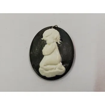 Přívěsek Přívěšek - kamej černá s dítětem