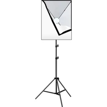 Fotoateliérová technika PULUZ 50x70cm studiový softbox + 2m stativ + 1x E27 30W 5700K bílá LED žárovka
