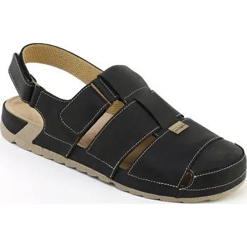 Pánská zdravotní obuv Sandále MAREK zdravotní obuv pánská černá 7M-J26 Medistyle 45 (plná špice)