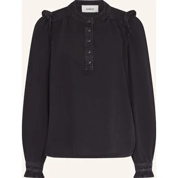 Dámská halenka Ba&Sh Dámská Džínová Košile S Volánky, černá, 38