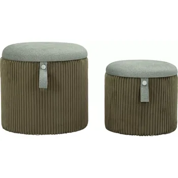 Taburet Sada 2 ks taburetů BOLZANO zelená