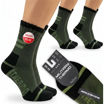 Pánské oblečení 3x Vojenské froté Ponožky pracovní, ponožky , teplé zimní ponožky PL