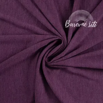 Merino úplet Cyklámen Holandsko (E) (Silnější merino úplet)