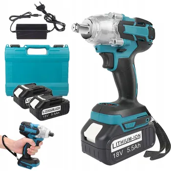 Bezkomutátorový rázový utahovák Akumulátorový šroubovák, sada 2 bateriových boxů