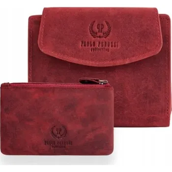 Paolo Peruzzi dámská peněženka z pravé kůže červená