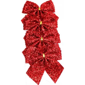 Vánoční dekorace Mašle na vánoční stromeček sada 4 ks vánoční ozdoby