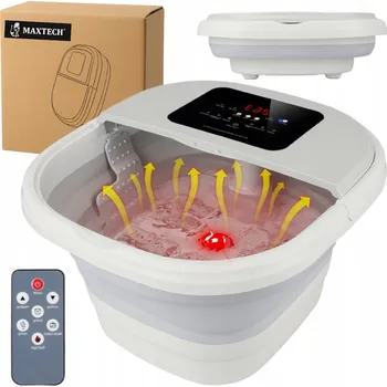 Masážní přístroj Masážní Přístroj na nohy s hydromasáží, skládací, vyhřívaný, s bublinkami + dálkové ovládání