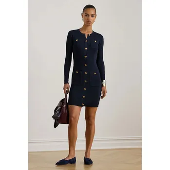 Dámské šaty Šaty Lauren Ralph Lauren tmavomodrá barva, mini, přiléhavé, 200P03458 59X, vel. XL