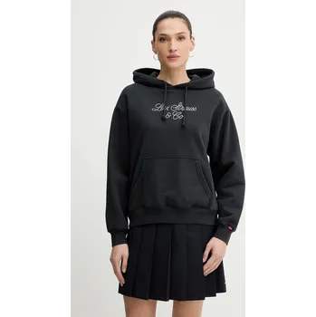 Dámská mikina Bavlněná mikina Levi's dámská, šedá barva, s kapucí, hladká, A7296 A7296.0057 90Y, vel. XS