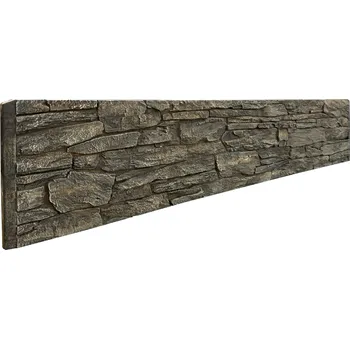 Plot Betonová deska plotová Magicrete – jednostranná, 207 x 40 cm, štípaná břidlice, Tanvald