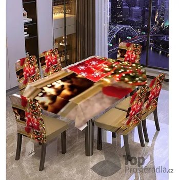 ubrus Pětidílný set ubrusu a potahů na židle - Zátiší