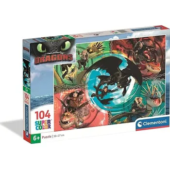 Puzzle CLEMENTONI Puzzle Jak vycvičit draka 104 dílků