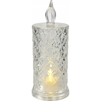 Svíčka Vánoční LED svíčka Bílá Teplá Lucerna na baterie 12,5 cm