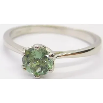 Prsten Klenoty Budín Dámský zásnubní diamantový prsten z bílého zlata s přírodním turmalínem vel. 56 0,95CT 585/1,95gr B0130 (Klenoty Budín Dámský zásnubní diamantový prsten z bílého zlata s přírodním turmalínem vel. 56 0,95CT 585/1,95gr B0130)