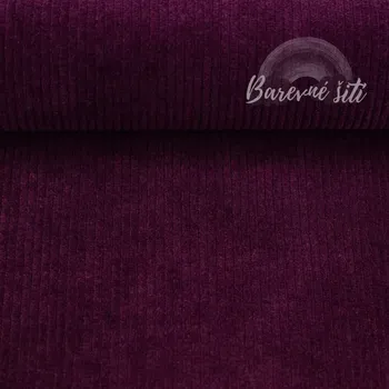 Nicky Velur, manšestr Bluma (E) (Bavlněný velur s elastanem)