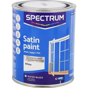 Lak na dřevo Akrylový lak bílý 0,75L Bílý saténový vodou ředitelný