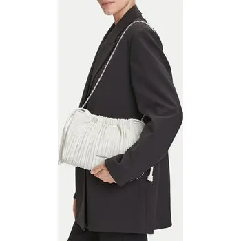 Kabelka Kabelka Calvin Klein Drawstring Plisse Crossbody LV04F3076G Bílá OS