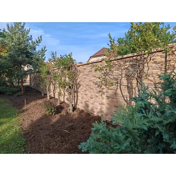 Plotový sloupek Betonový sloupek Magicrete – rohový, na plot 80 cm, štípaná břidlice, Rustika