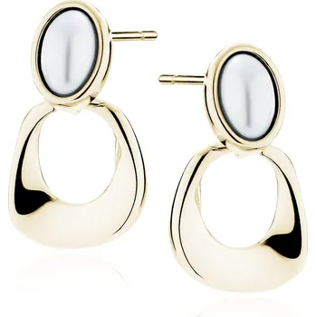 Náušnice Pozlacené náušnice ADRIANA s perlou Ag 925/1000