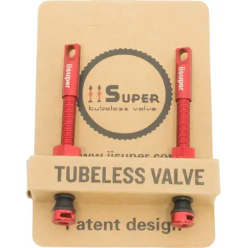 Plášť na kolo iiSuper iiSuper ventilek bezdušový Patendent 60 mm Alloy - 2ks barva červená