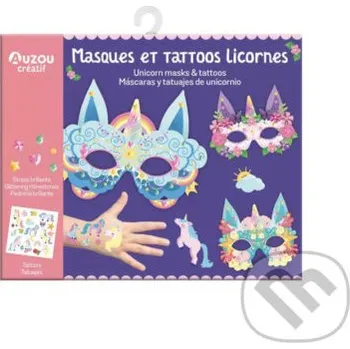 Záložka AUZOU Jednorožce Masky a tetovačky pre deti - AUZOU AUZOU