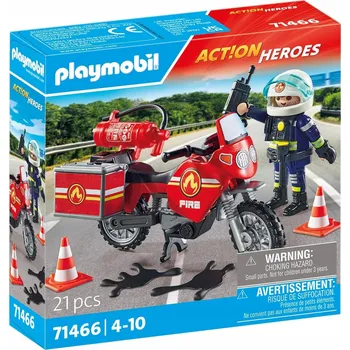 Stavebnice Playmobil Sada PLAYMOBIL 71466 Hasičská motorka na místě nehody