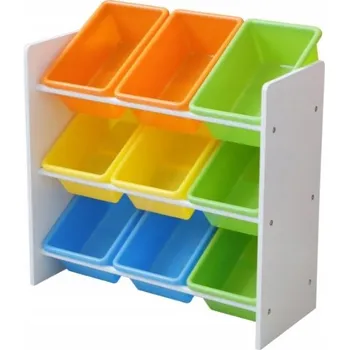 Úložný box Úložný box na hračky MPMAX, vícebarevný, 9 boxů, 65x60 cm, 70 l