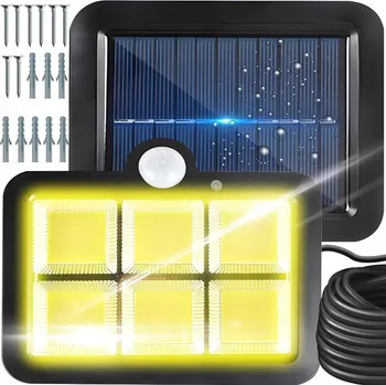 Venkovní osvětlení SOLÁRNÍ LAMPA 120 LED SE SENZOREM POHYBU A SOUMRAKU