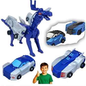 Figurka HRAČKY PRO DĚTI MAGNETICKÁ AUTÍČKA FIGURKA ROBOT SADA DÁREK 2v1 Mini