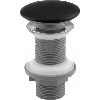 Sifon Zátka umyvadlová výpust klik-klak kulatý Sapho černá