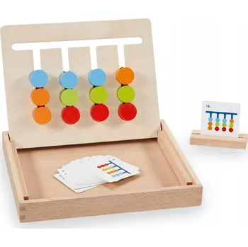 Dřevěná hračka TABLICA DREWNIANA EDUKACYJNA DO SORTOWANIA DŘEVĚNÁ SKLÁDAČKA 23,5x19x17CM