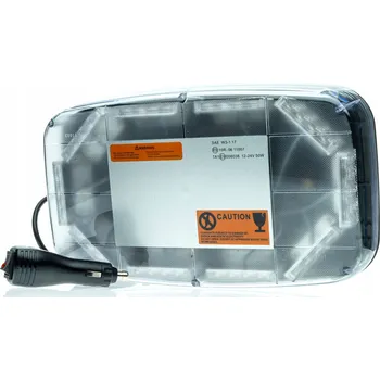 Maják VÝSTRAŽNÁ LED MAJÁKOVÁ LAMPA ORANŽOVÁ NA STŘECHU 12/24V 50W