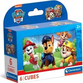 Hrací kostka CLEMENTONI Obrázkové kostky Tlapková patrola, 6 kostek