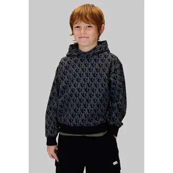 Chlapecká mikina Dětská bavlněná mikina Calvin Klein Jeans IB0IB02565.9BYA černá 99X, vel. 164