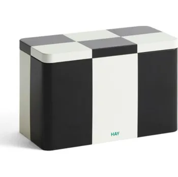 Dóza na potraviny HAY DESIGN Skladovací nádoba Tin Medium "Black and Off-white" HAY