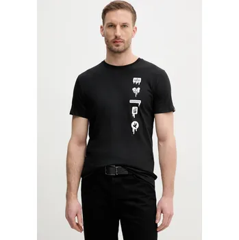 Pánské tričko Bavlněné tričko Alpha Industries Freedom T černá barva, s potiskem, 156539 99X, vel. XL
