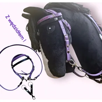 Ohlávka ohlávka pro Hobby horse, a4 – výtok, uzdička, fialová barva!!
