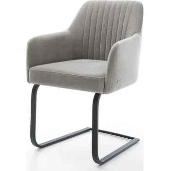 Jídelní židle DELIFE Jídelní židle Greg-Flex strukturovaná látka Měkký šedá jídelní židle plochá černá taštičkové pružiny