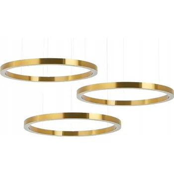 Závěsné svítidlo RING 100 + 100 + 100 zlaté na jedné stropní základně