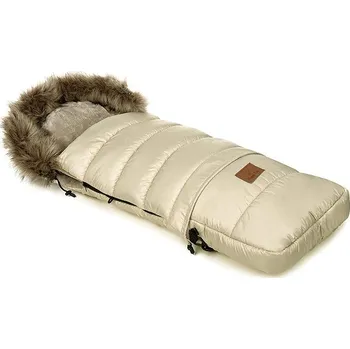 Příslušenství pro přepravu dětí HappyBee Zimní fusak Combi s kožíškem latte/latte