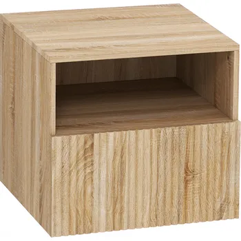 Noční stolek Závěsný noční stolek se zásuvkou 40 x 39,5 x 35 cm | přírodní