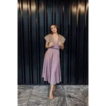 Růžová slavnostní sukně Bibi midi Velikost: M