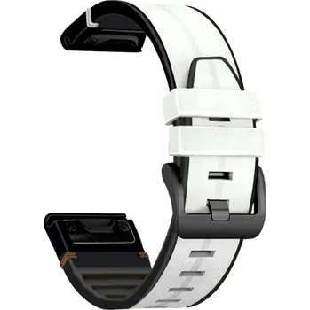 Ostatní příslušenství k chytrým hodinkám eses Sportovní kožený řemínek pro Garmin - Bílý, QuickFit 22 mm