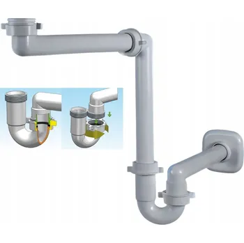 Sifon Prostorově úsporný Umyvadlový sifon 32/40, šedý