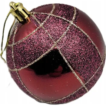 Vánoční dekorace Průhledná vánoční koule s třpytivou výplní 8 cm
