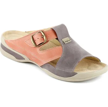 Dámská zdravotní obuv Pantofle KATRINA zdravotní obuv dámská oranžová-lavanda 8K-E1LA-8 Medistyle 39