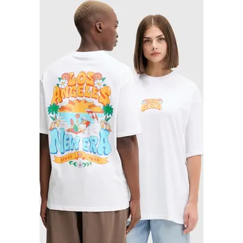 Pánské tričko Bavlněné tričko New Era 60684402 bílá 00X, vel. M