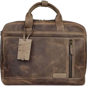 Pánská aktovka Pánská kožená taška na notebook Sparwell Dusen - hnědá