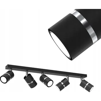 Stropní svítidlo lišta lustr nastavitelný 5x Gu10 černý chrom /LED/ TUBE